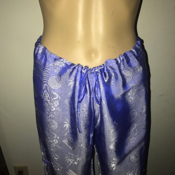 VIETNAM SILK DRAW STRING PANTS-SLIT SIDES - Picture 4 of 5